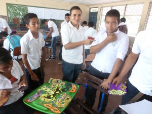 Mask making in Teodoro S.Kint secondary school 